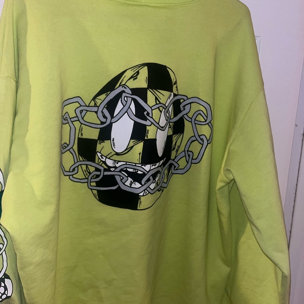 Chrome Hearts Neon Green Crewneck Sweater - Picture 2 of 6